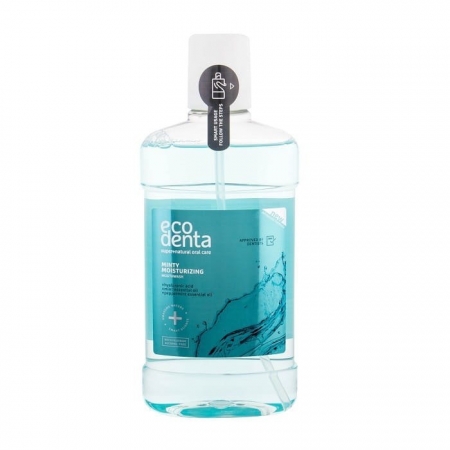 ECODENTA Extra orzeźwiający płyn do płukania jamy ustnej z kwasem hialuronowym i olejkiem z mięty pieprzowej 500 ml